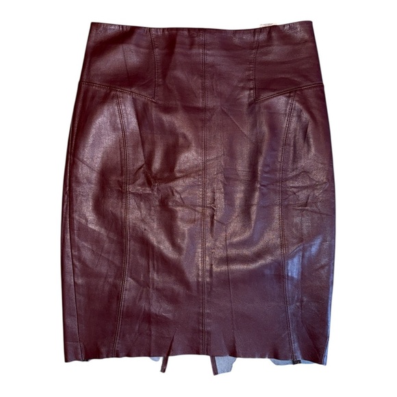 Express Burgundy Pencil Skirt - Picture 1 of 5